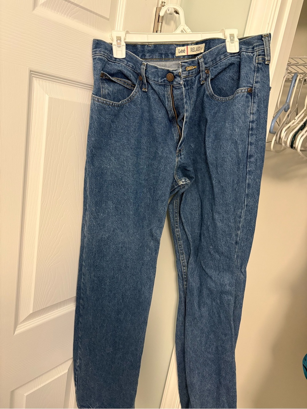 Lee Men's Relaxed Fit Denim Jeans - Dark Blue Wash
